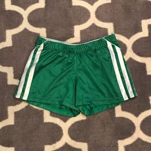 Adidas Soccer Shorts - Green and White